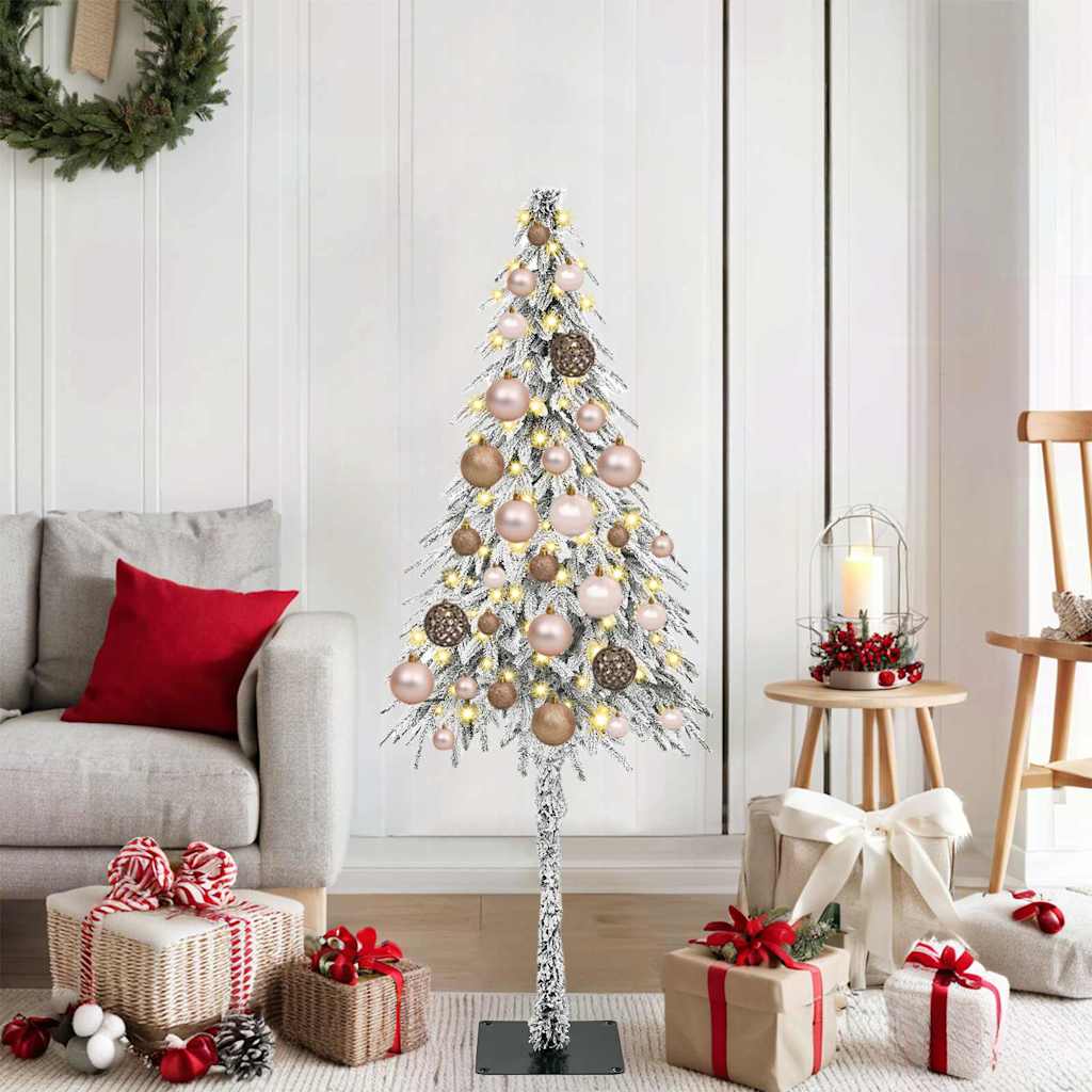Vidaxl kerstboom met 150 led met standaard wit 120 cm pe en staal