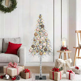 Vidaxl kerstboom met 150 led met standaard wit 120 cm pe en staal