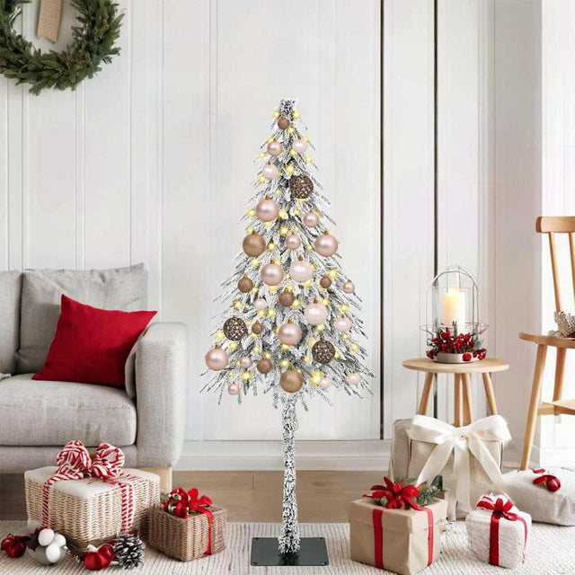 Vidaxl kerstboom met 150 led met standaard wit 120 cm pe en staal