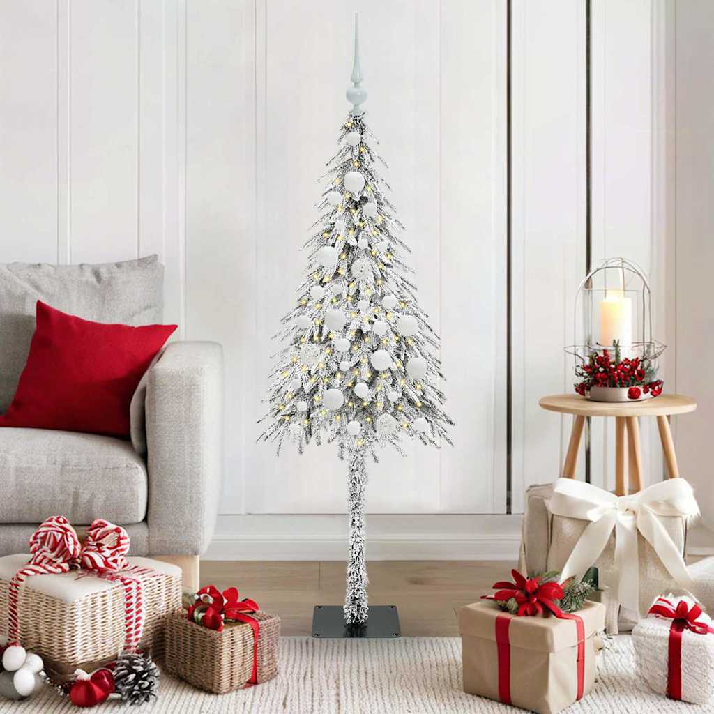 Vidaxl kerstboom met 150 led met standaard wit 120 cm pe en staal