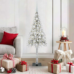 Vidaxl kerstboom met 150 led met standaard wit 120 cm pe en staal