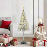 Vidaxl kerstboom met 150 led met standaard wit 120 cm pe en staal