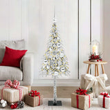 Vidaxl kerstboom met 150 led met standaard wit 120 cm pe en staal