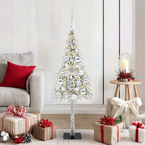 Vidaxl kerstboom met 150 led met standaard wit 120 cm pe en staal