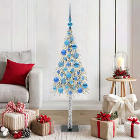 Vidaxl kerstboom met 150 led met standaard wit 120 cm pe en staal