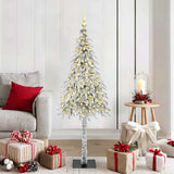 Vidaxl kerstboom met 150 led met standaard wit 150 cm pe en staal