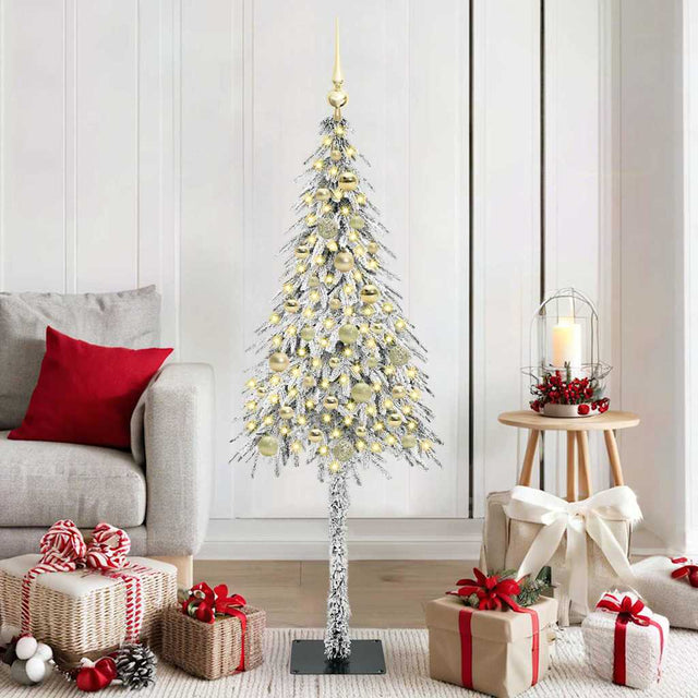 Vidaxl kerstboom met 150 led met standaard wit 150 cm pe en staal