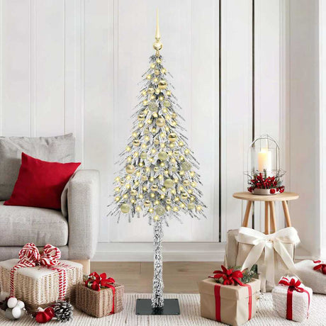 Vidaxl kerstboom met 150 led met standaard wit 150 cm pe en staal