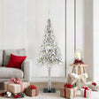 Vidaxl kerstboom met 150 led met standaard wit 150 cm pe en staal