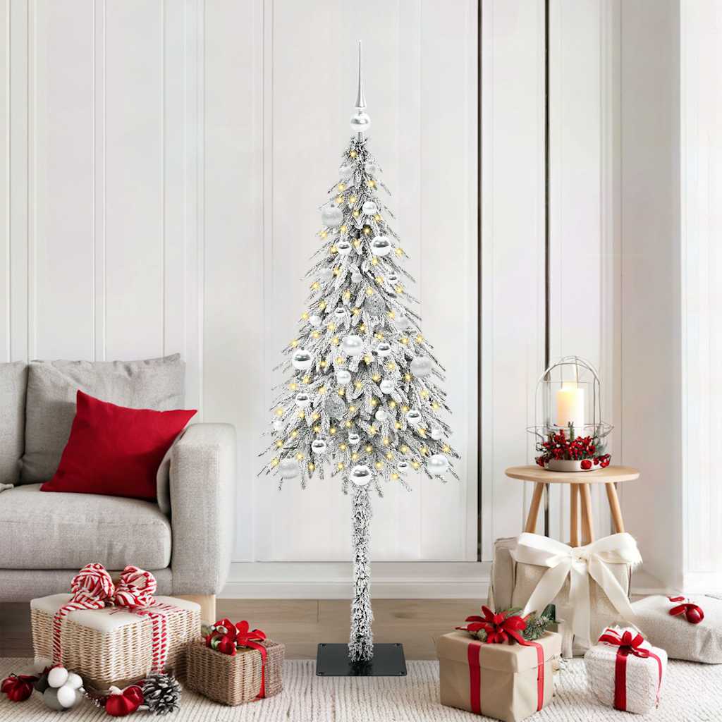 Vidaxl kerstboom met 150 led met standaard wit 150 cm pe en staal