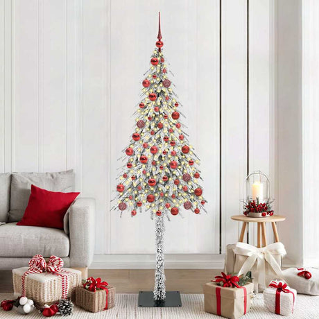Vidaxl kerstboom met 300 led met standaard wit 180 cm pe en staal