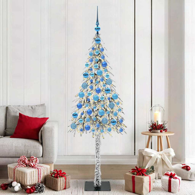 Vidaxl kerstboom met 300 led met standaard wit 180 cm pe en staal