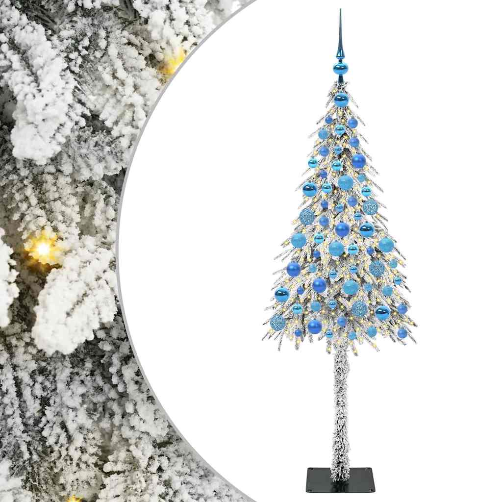 Vidaxl kerstboom met 300 led met standaard wit 180 cm pe en staal