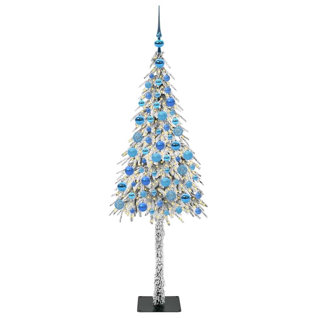 Vidaxl kerstboom met 300 led met standaard wit 180 cm pe en staal
