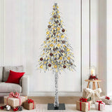 Vidaxl kerstboom met 300 led met standaard wit 210 cm pe en staal