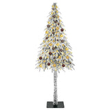 Vidaxl kerstboom met 300 led met standaard wit 210 cm pe en staal