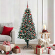 Vidaxl kunstkerstboom groen 150 cm pvc en staal en kunststof