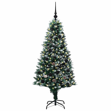 Vidaxl kunstkerstboom groen 150 cm pvc en staal en kunststof