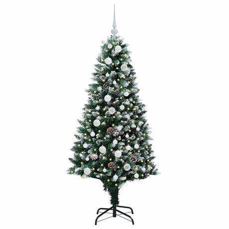 Vidaxl kunstkerstboom groen 150 cm pvc en staal en kunststof