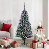 Vidaxl kunstkerstboom groen 150 cm pvc en staal en kunststof