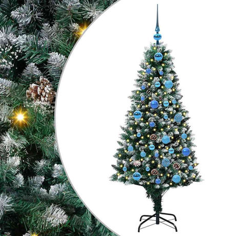 Vidaxl kunstkerstboom groen 150 cm pvc en staal en kunststof