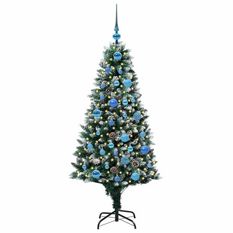 Vidaxl kunstkerstboom groen 150 cm pvc en staal en kunststof