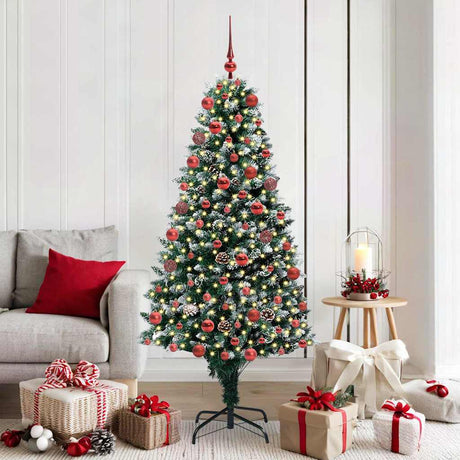 Vidaxl kunstkerstboom groen 180 cm pvc en staal en plastic