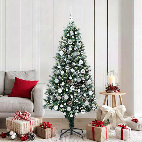 Vidaxl kunstkerstboom groen 180 cm pvc en staal en plastic