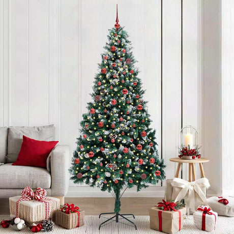 Vidaxl kunstkerstboom groen 210 cm pvc en staal en plastic