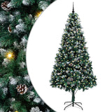 Vidaxl kunstkerstboom groen 240 cm pvc en staal en kunststof