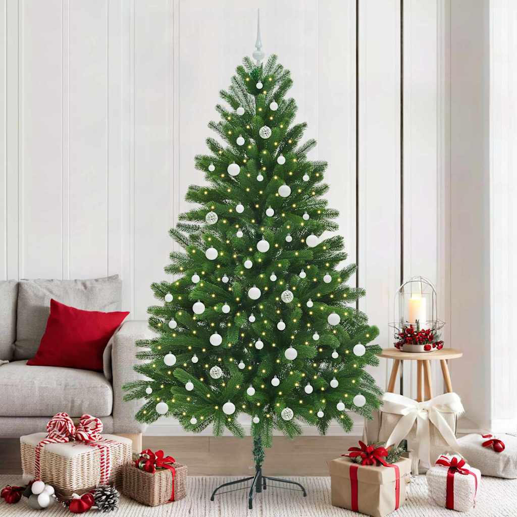 Vidaxl kerstboom met 300 led met standaard groen 210 cm pe