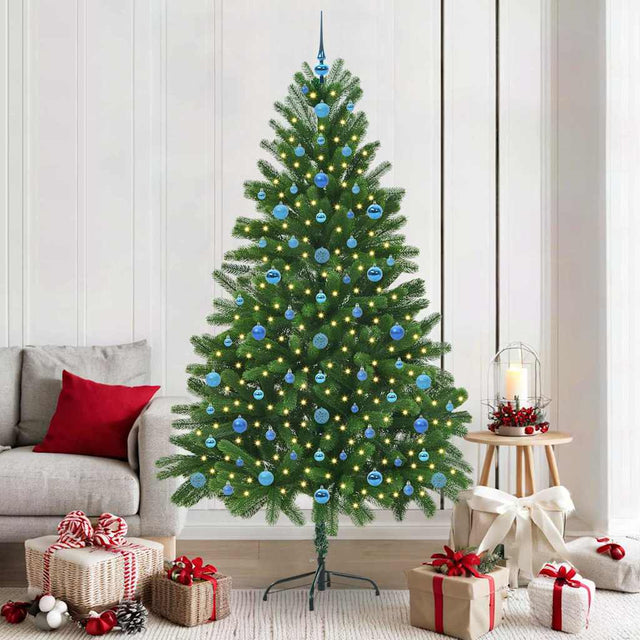Vidaxl kerstboom met 300 led met standaard groen 210 cm pe