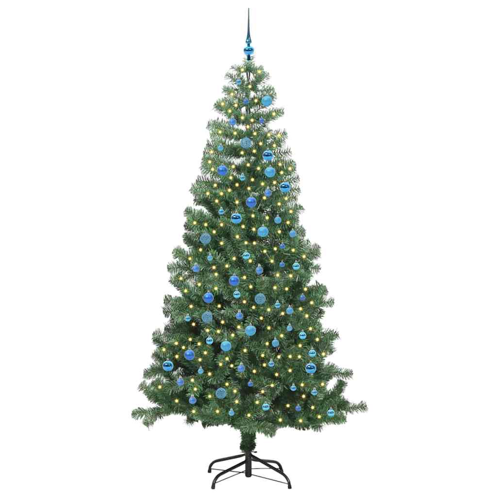 Vidaxl kerstboom met 300 led met standaard groen 240 cm pvc