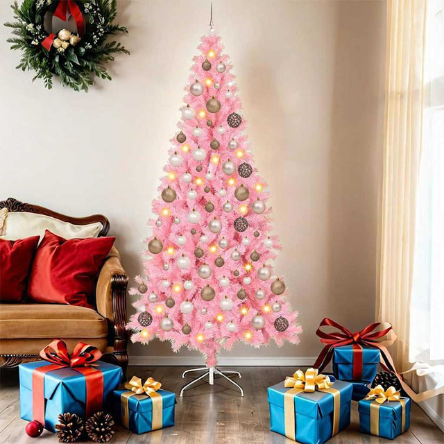 Vidaxl kerstboom roze 180 cm pvc