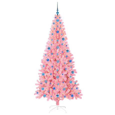 Vidaxl kerstboom roze 210 cm pvc