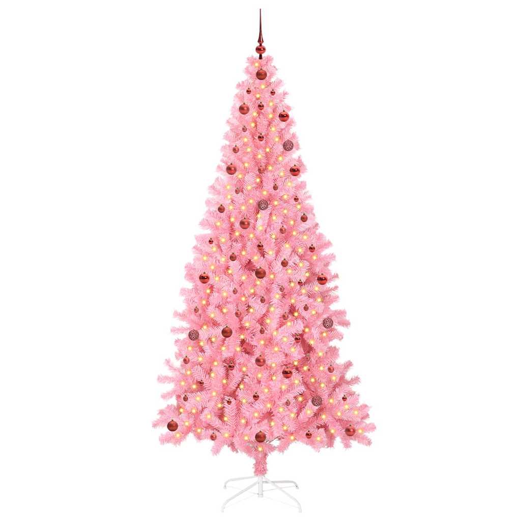 Vidaxl kerstboom roze 240 cm pvc