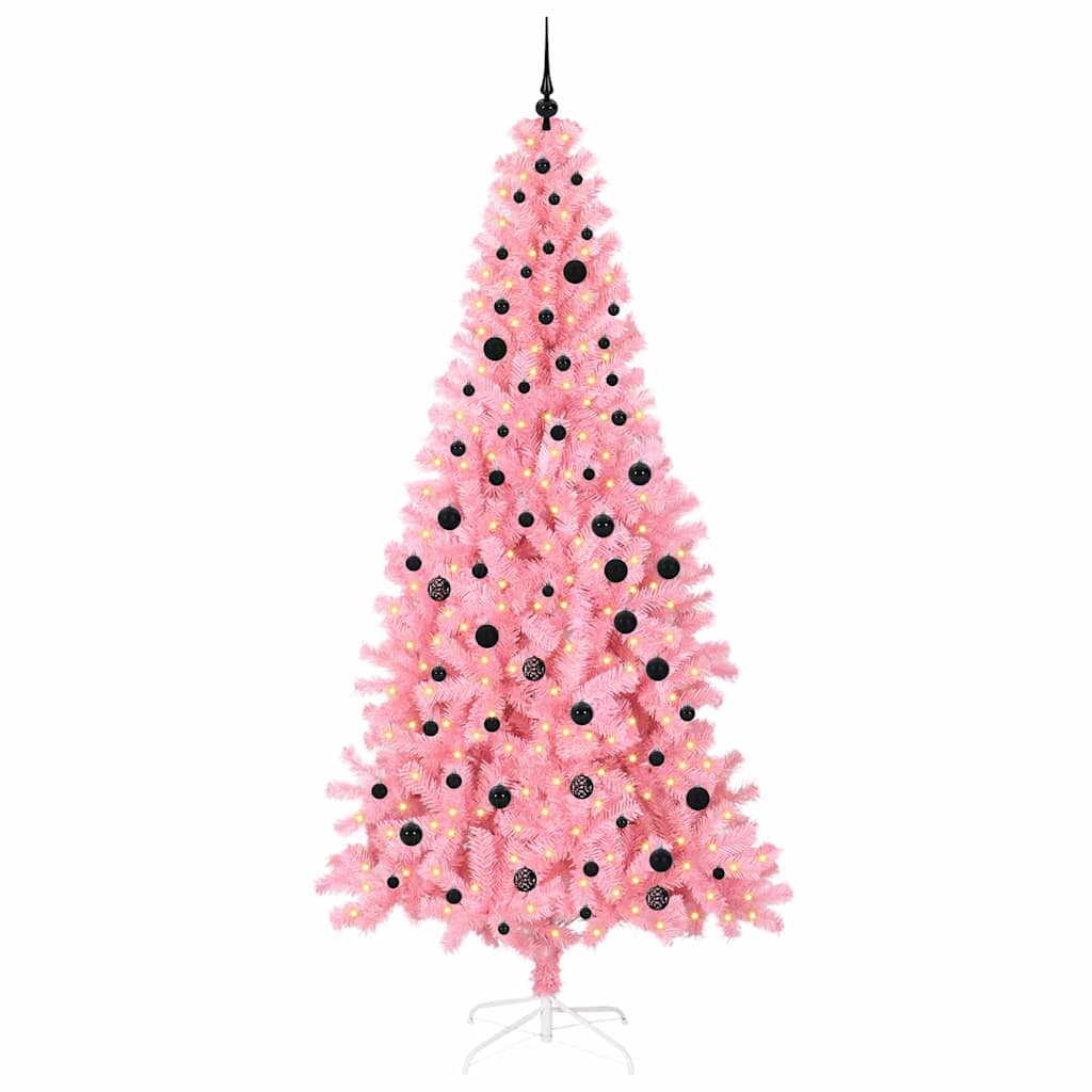 Vidaxl kerstboom roze 240 cm pvc