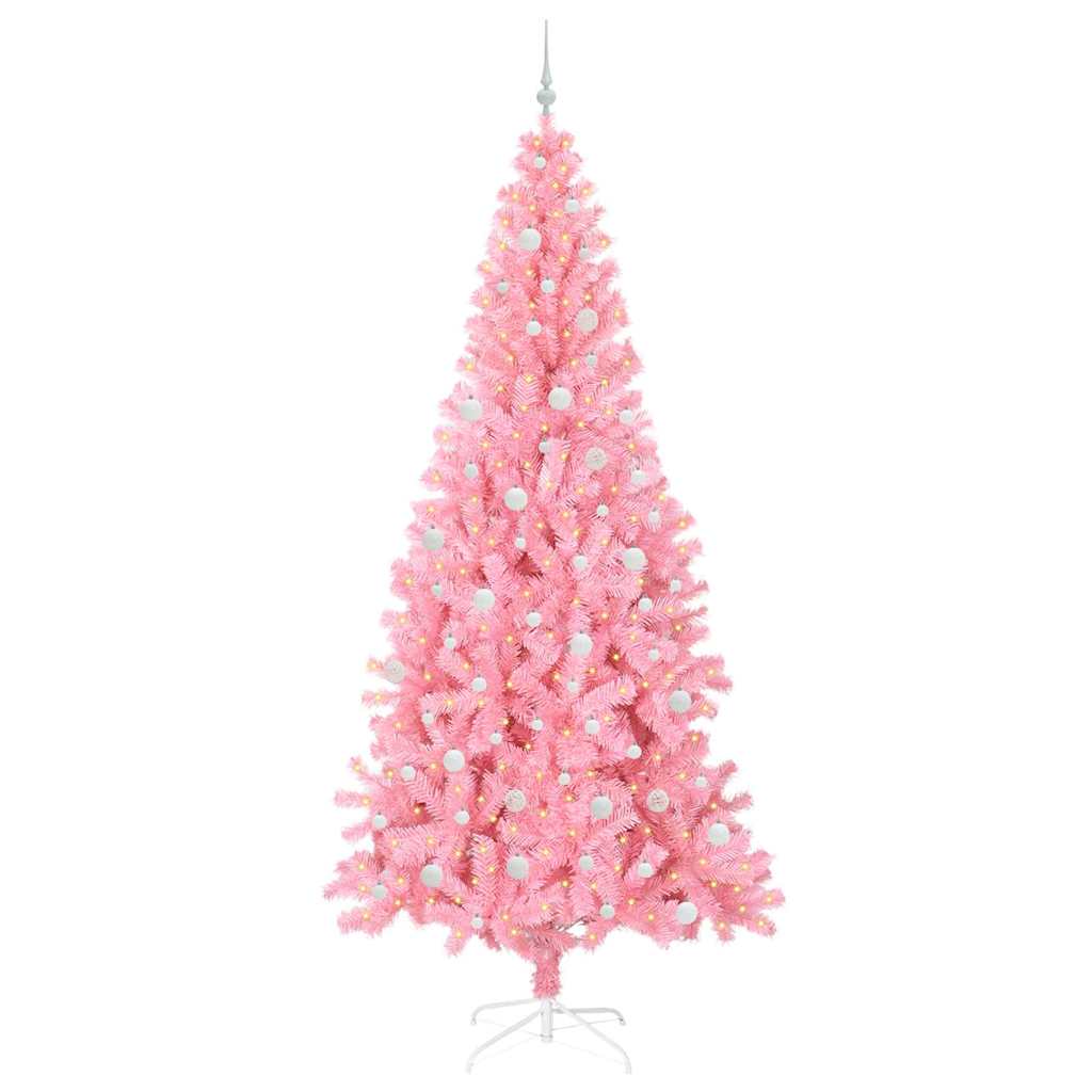 Vidaxl kerstboom roze 240 cm pvc