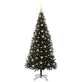 Vidaxl kerstboom zwart 210 cm pvc
