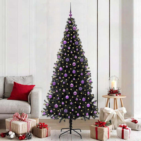 Vidaxl kerstboom zwart 210 cm pvc