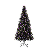 Vidaxl kerstboom met 300 led met standaard zwart 210 cm pvc