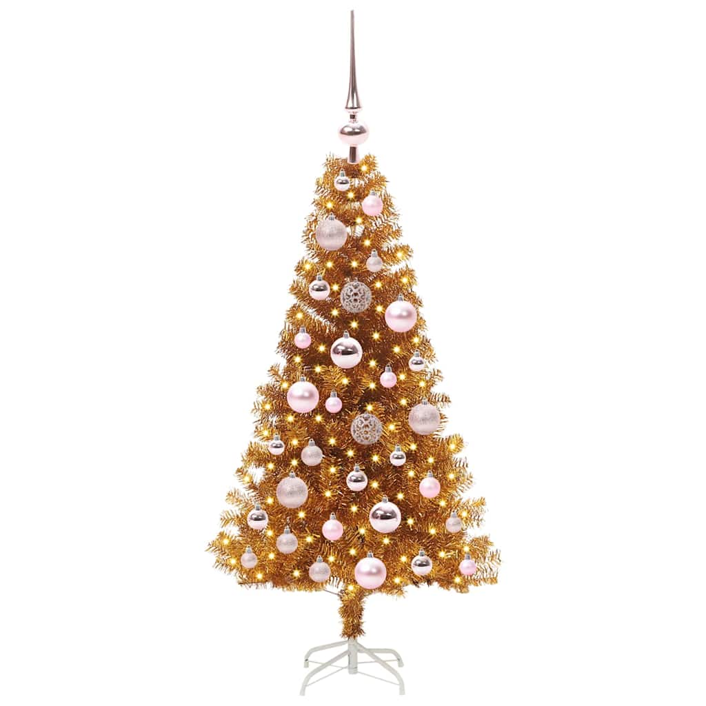 Vidaxl kerstboom goud 120 cm pet