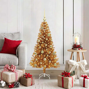 Vidaxl kerstboom goud 120 cm pet