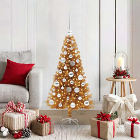 Vidaxl kerstboom goud 120 cm pet