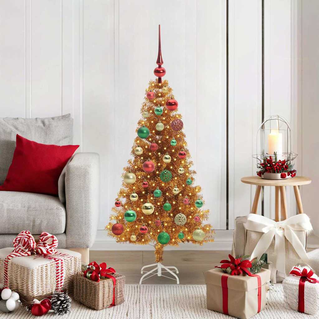 Vidaxl kerstboom goud 120 cm pet