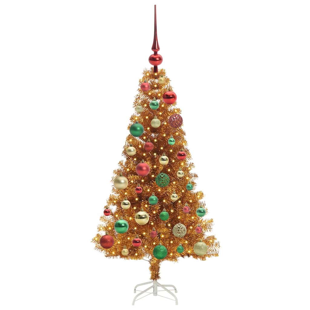 Vidaxl kerstboom goud 120 cm pet