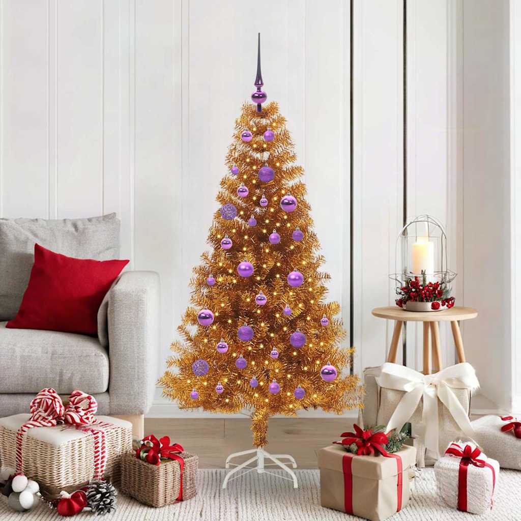 Vidaxl kerstboom goud 150 cm pet