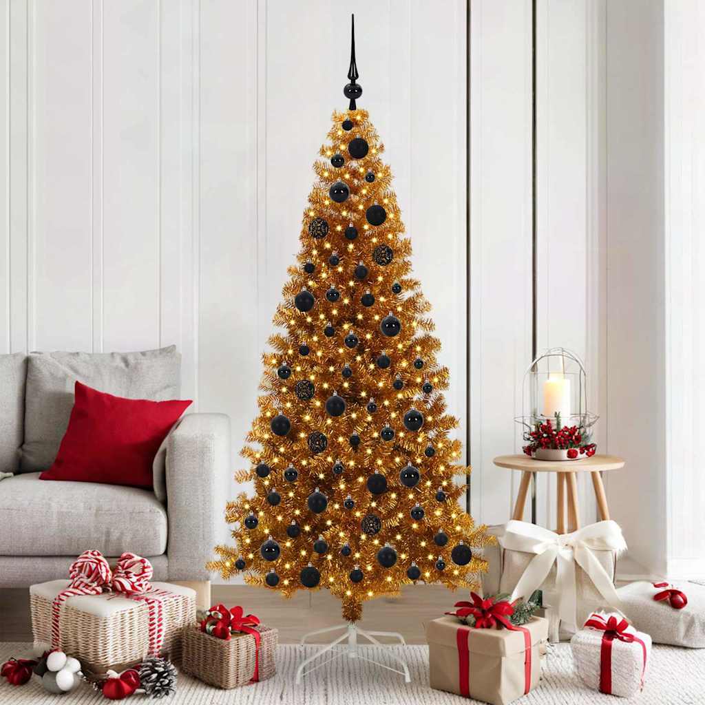 Vidaxl kerstboom goud 180 cm pet