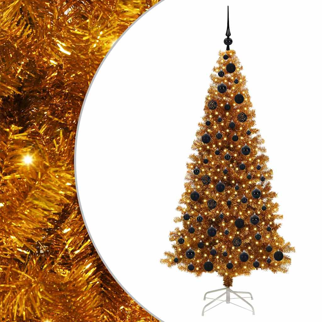 Vidaxl kerstboom goud 180 cm pet