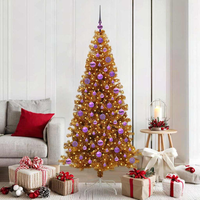 Vidaxl kerstboom goud 180 cm pet